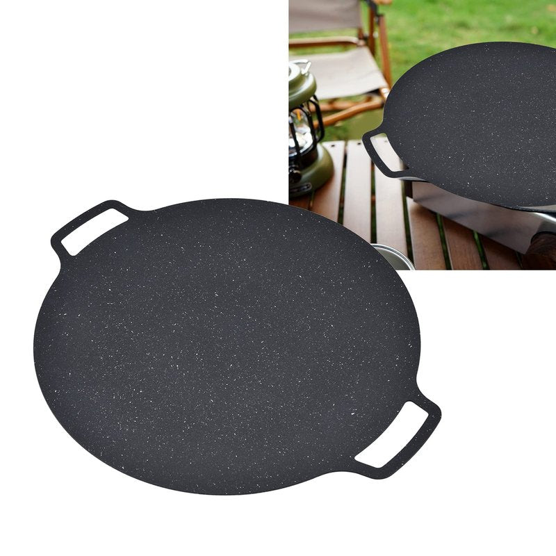 Korean BBQ Grill, Good Insulation Heat Solid Grilling Pan Nonstick for Outdoor Indoor Party for Camping 36CM