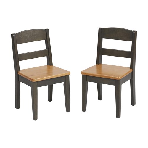 ECR4Kids Hideaway Chair, Kids Furniture, Honey/Grey Wash, 2-Pack