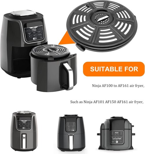 GWY Air Fryer Replacement Tray - Food Grade Crisper Plate for Ninja AF101, AF161, AF150 XL - 8.2'' Round, Dishwasher Safe
