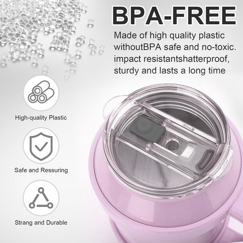 2Pcs Tumbler Lid Replacement Compatible With Reduce 40oz 50oz, Accessories for Reduce Tumbler Cup, Bpa-Free, Reusable Replacement Lid