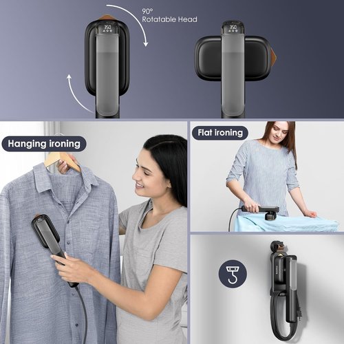 FEPPO Travel Steamer - 2-in-1 Portable Clothes Iron & Steamer | Fast Heat Up, 1100W Power, Dual Voltage