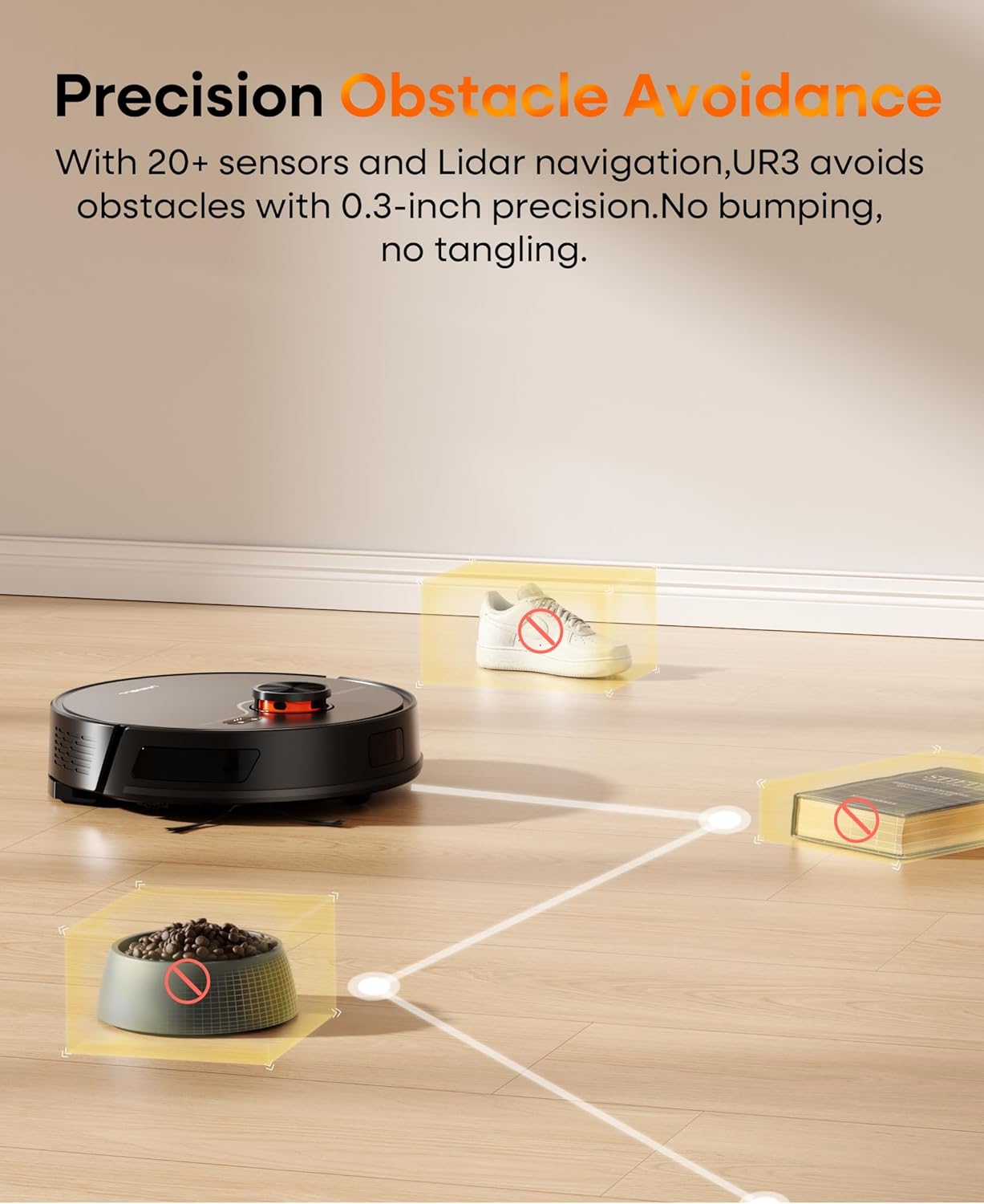 Skiennix Robot Vacuum and Mop Combo - Self-Emptying, 7000Pa Suction, 180 Min Runtime, Home Mapping, App/Alexa Control