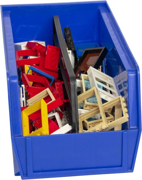 Akro-Mils Plastic Length Dividers - Custom Storage Inserts for Bins | 6-Pack, Black