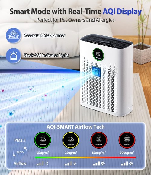 HAP603 Air Purifier by Honeywell - True HEPA Filter, Smart Mode, Aromatherapy | Covers 2400 Ft²