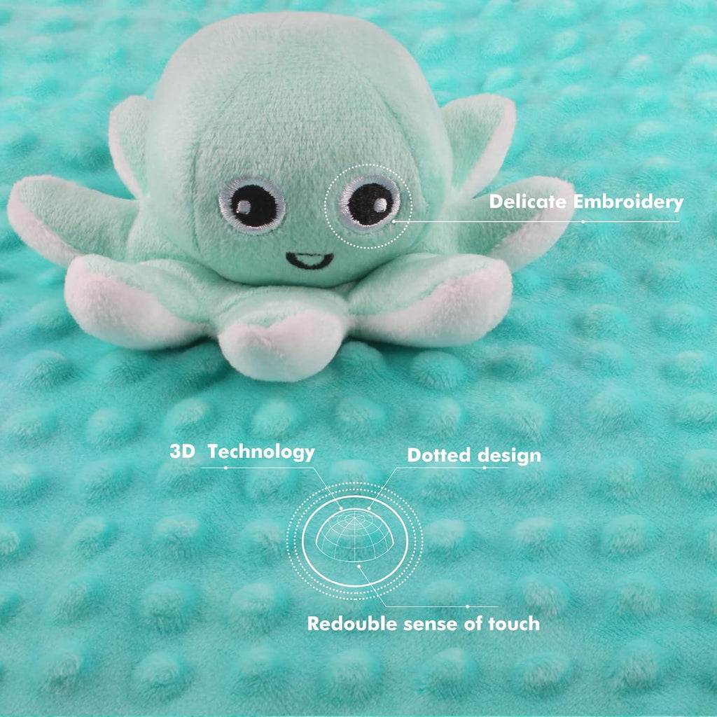 Skiennix Baby Security Blanket - Plush Octopus Lovey Toy for Newborns | Perfect Gift for Boys & Girls