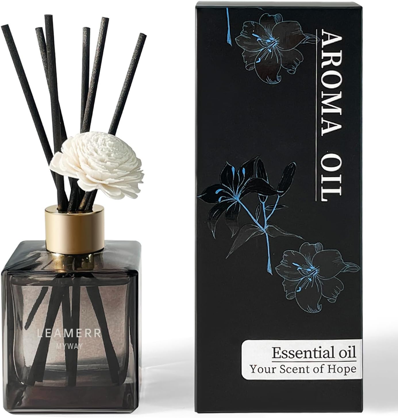 My Way | Reed Diffuser Set - Long-Lasting Floral Fragrance 6.1 Fl Oz with 6 Reed Sticks for Home Decor