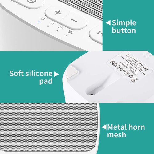 Magicteam Sleep Sound Machine - 40 Soothing Sounds & Memory Function | 32 Volume Levels, USB/AC Powered