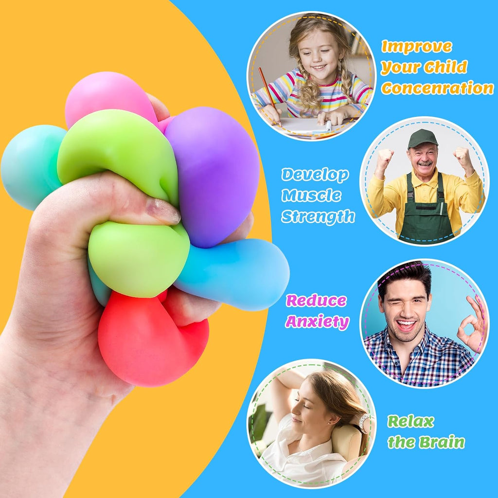Skiennix Stress Cube Set - 12 Pack Slow Rising Squishy Fidget Toys for Anxiety Relief | Soft and Stretchable