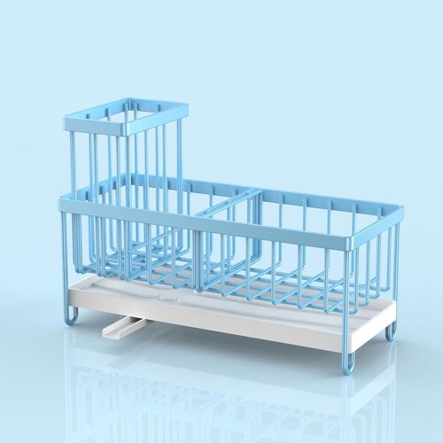 Cisily Kitchen Sink Caddy Organizer - Rustproof 304 Stainless Steel with High Brush Holder | Blue, 9.25”