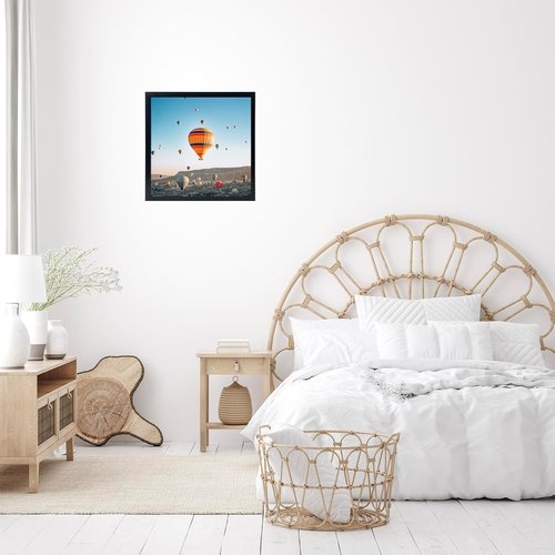 JCJMY 10x10 Black Picture Frame - Durable Wall Mount for Horizontal or Vertical Display | Shatter-Resistant Plexiglass