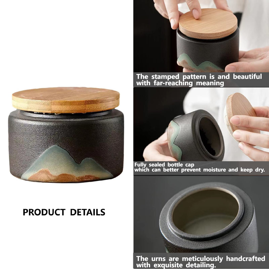 NS Online Small urns Set for 6-2 inches Ceramic Decorative Keepsake Urns 6 Piece, Capacity 8 Cubic inches Memorial urns for Humans, Pets - Honor Your Loved One Lost