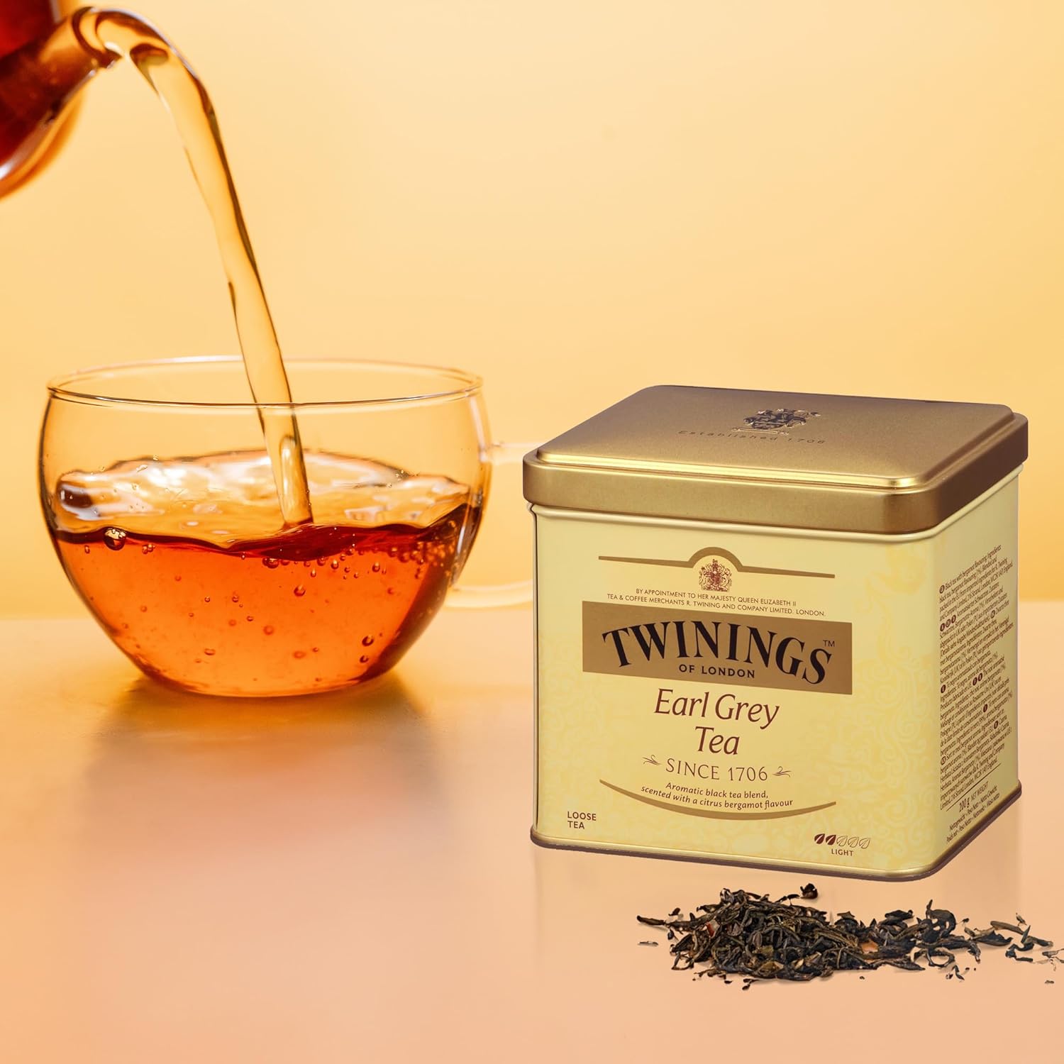 Twinings Earl Grey Loose Tea - Smooth & Flavourful Black Tea Leaves, 7.05 Ounce Tin