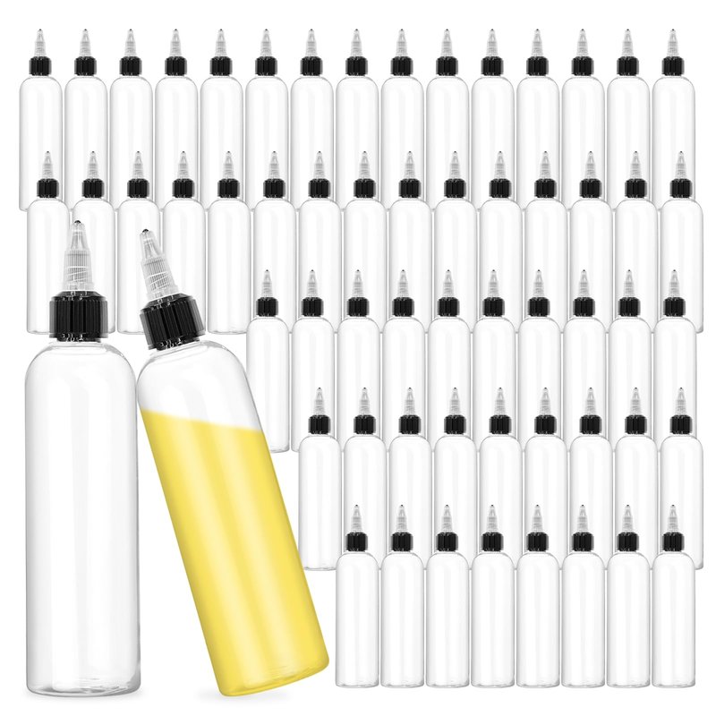 Liubeili 100 Pcs 4oz Squeeze Bottle, Hair Oil Bottles For Hair 4 Oz Plastic Squeeze Bottles Bulk Small SqueezeBottles For Liquids Plastic Bottles With Squeeze Top Condiment Squeeze Bottles 4 Oz
