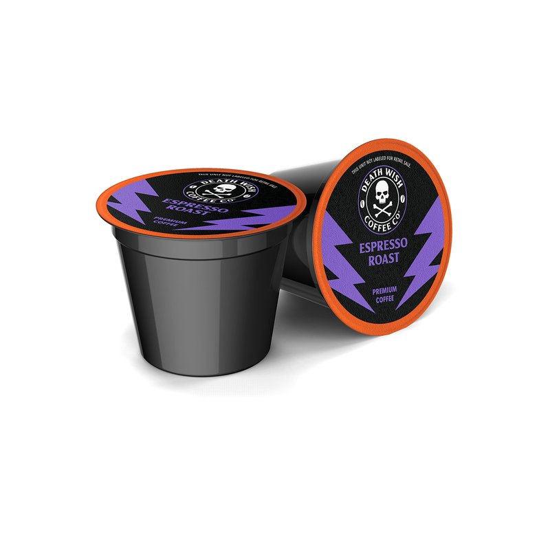 Death Wish Coffee, Espresso Roast Single Serve Coffee Pods - Fair Trade and Organic (10 Count)