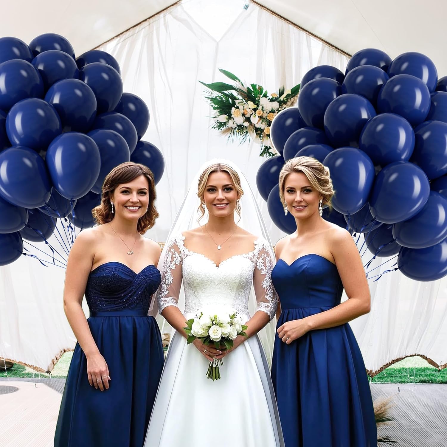 Navy Blue Balloons | 12-Inch Latex Balloons - 50-Pack for Graduation, Wedding & Birthday Decor