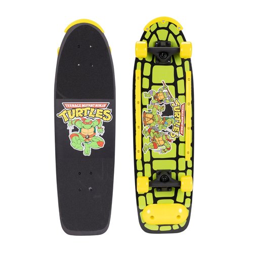 Teenage Mutant Ninja Turtles Kids Skateboard Shorty Cruiser Features Fun TMNT Vintage Graphics on Deck & Grip Tape! 60mm x 45mm Wheels, Carbon Steel ABEC 3 Speed Bearings
