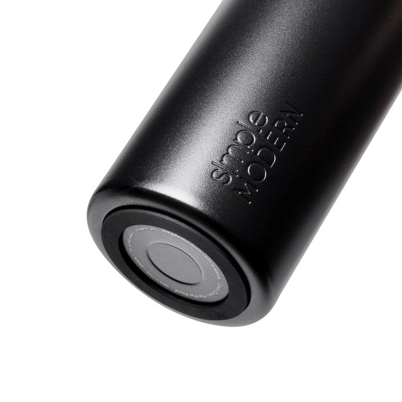 Simple Modern Insulated Tumbler with Lid and Straw | Leak-Proof Iced Coffee Cup | Ceramic-Lined Stainless Steel Travel Mug | Gifts for Women Her Him | Classic Signature | 24oz | Midnight Black