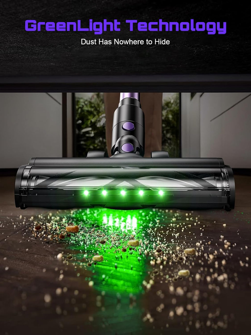 OIRFND Cordless Vacuum Cleaner - 10-in-1 Lightweight Stick Vacuum with Powerful Suction & LED Light | Ideal for Home & Carpets