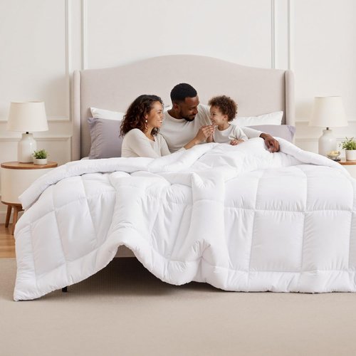 Bedsure Comforter Duvet Insert - Oversized King Size, All-Season GentleSoft Down Alternative, White 116 x 98 Inches
