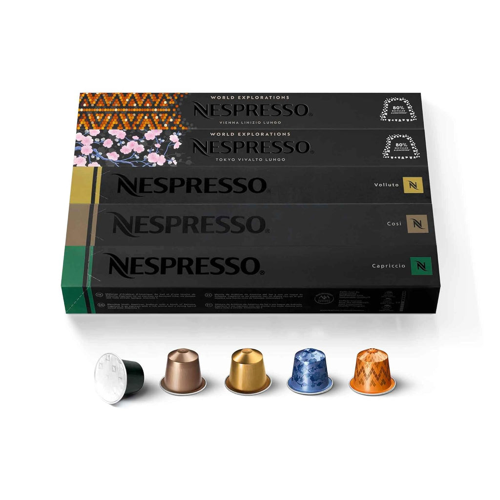 Nespresso Capsules - Mild Roast Coffee Variety Pack | 50 Count Original Line Pods