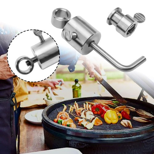 Stainless Steel Grill Rotisserie Spit Balance Kit, Grill Spit Rod Counter Balance For Rotisserie Accessories Balancing Tool BBQ Oven Balance Skewer Rotisserie Rod Limiter
