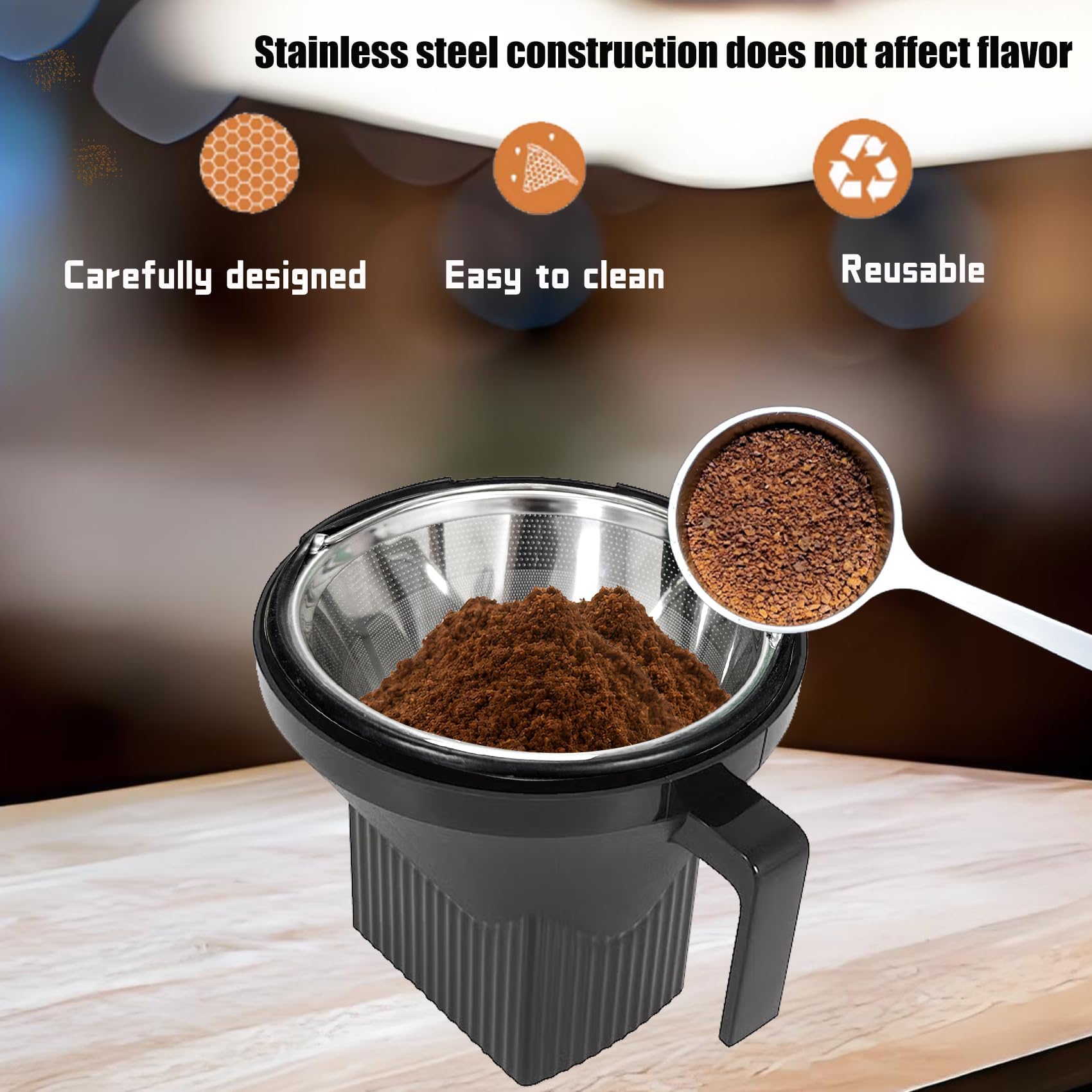 #4 Coffee Filter, Coffee Filter Compatible with Technivorm Moccamaster KBGV and KBT Coffee Machines, Reusable Metal Filters.