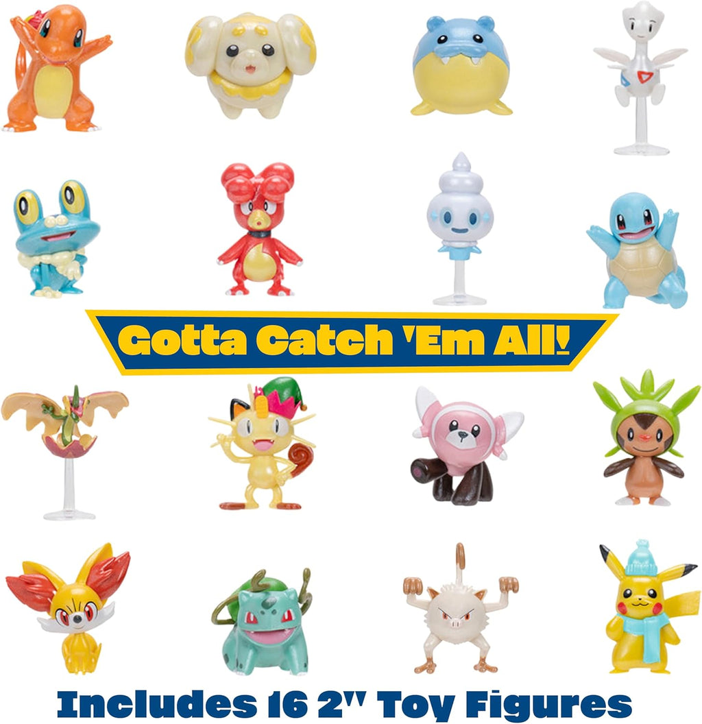 Pokémon 2025 Holiday Advent Calendar - 24-Piece Gift Playset with 16 Toy Figures & 8 Accessories - Officially Licensed for Kids 4+