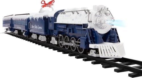 Lionel Battery-Operated Toy Train Set - Silver Bells Express with Remote, Lights & Sounds for Kids 4+