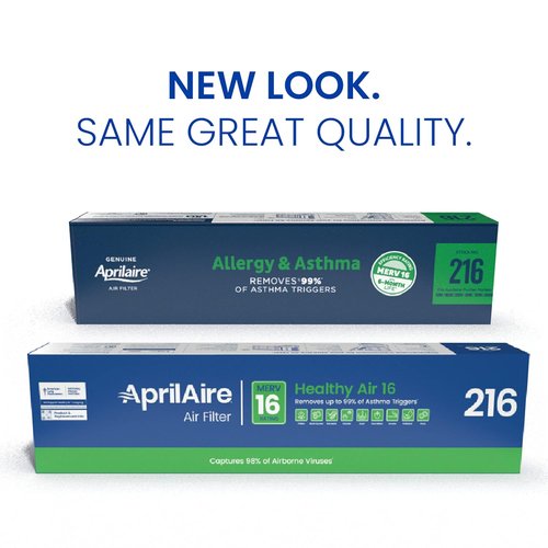 AprilAire 216 Replacement Filter - MERV 16 Air Filter for Allergy & Asthma Relief | 20x25x4 (Single Pack)