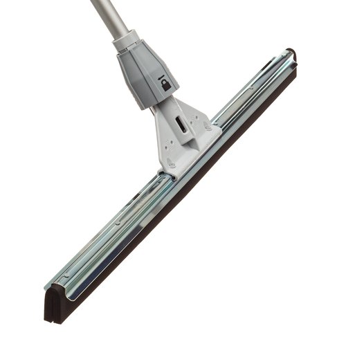 Unger Commercial SmartFit™ WaterWand™ 30" Heavy-Duty Floor Squeegee with 53" Aluminum Handle – Ideal for Removing Water and Dirt from Uneven Surfaces, Grouted Tile, and Non-Slip Flooring HM30K