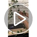 2-Piece Macrame Floating Wall Shelves with LED Lights and Artificial Ivy