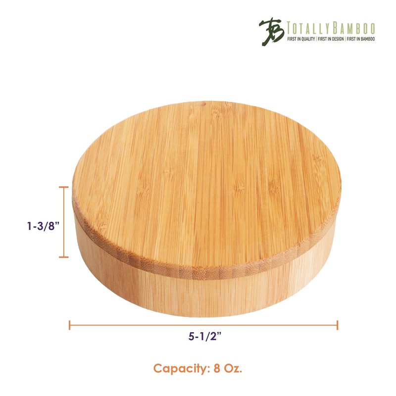 Totally Bamboo Margarita Salt Rimmer – Eco-Friendly Bamboo Glass Rimmer with Swivel Lid and Magnetic Closure | Cocktail Bar Tool for Margaritas and More
