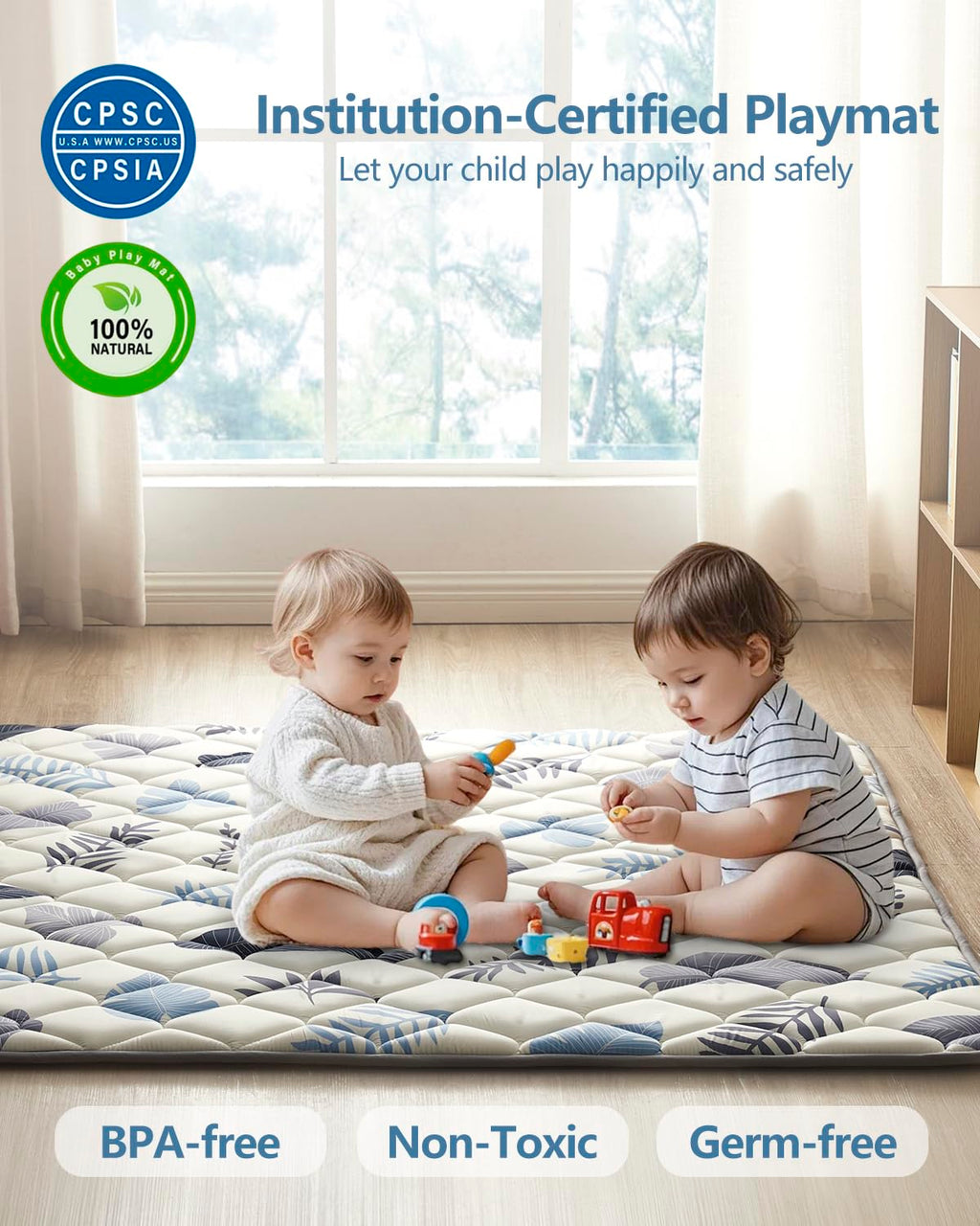 Thickened Baby Play Mat by [Brand Name] - Non-Slip, Foldable 50x50 Playpen Mat for Crawling & Travel