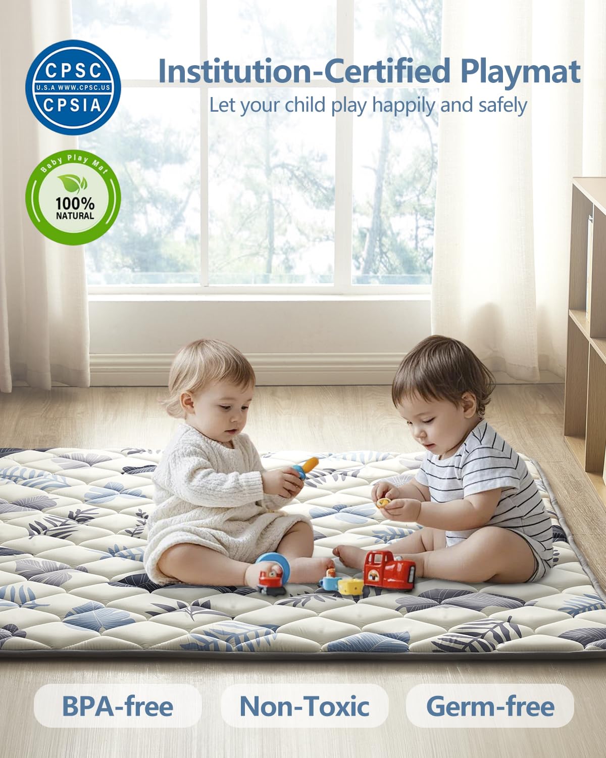 Thickened Baby Play Mat by [Brand Name] - Non-Slip, Foldable 50x50 Playpen Mat for Crawling & Travel