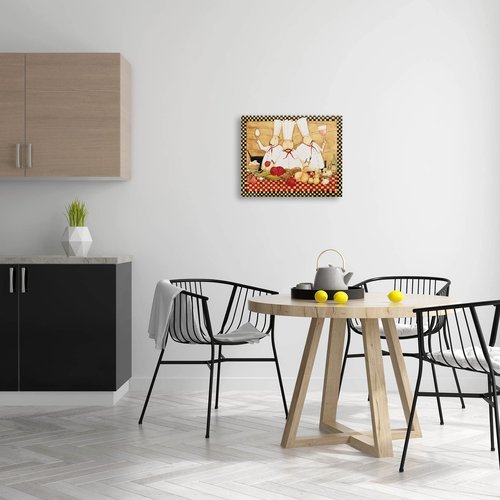 Stupell Industries Vintage Chefs Checkered Kitchen Canvas Wall Art, Design by Dan DiPaolo