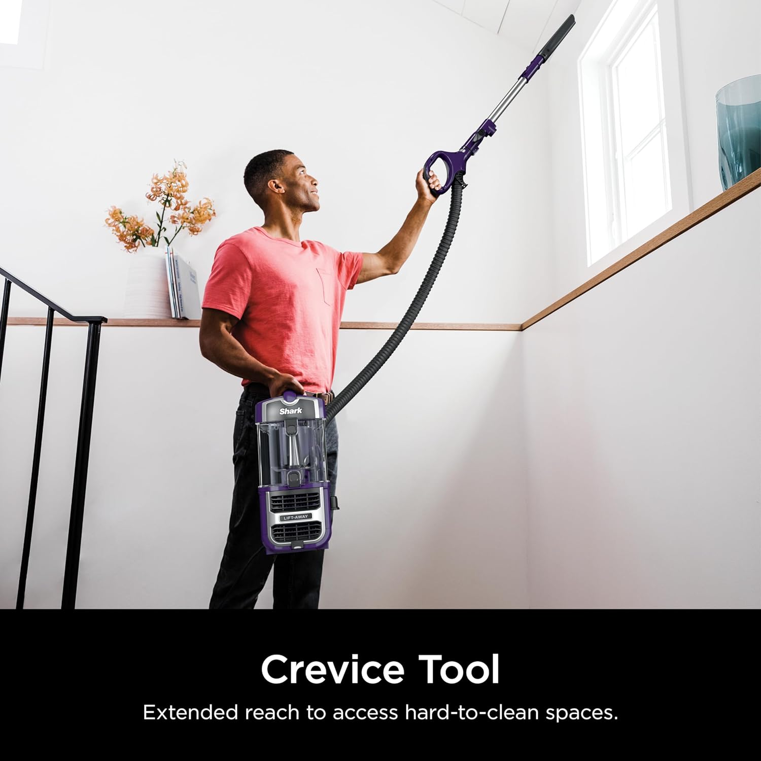 Shark Lift-Away Upright Vacuum - PowerFins & Self-Cleaning Brushroll | Anti-Allergen Technology, Eggplant