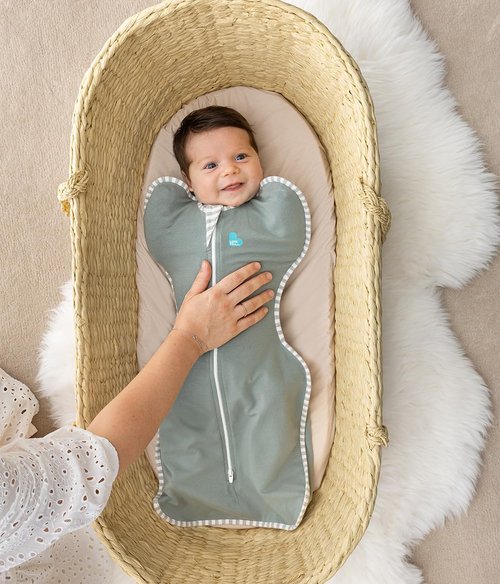 Love To Dream Swaddle UP - Baby Sleep Sack for Self-Soothing | 1.0 TOG, Deep Olive, Newborn 5-8.5 lbs