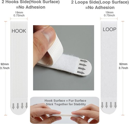 Gisde Heavy-Duty Picture Hanging Strips - 16 Pairs (32 Strips) No-Damage Adhesive Wall Hangers