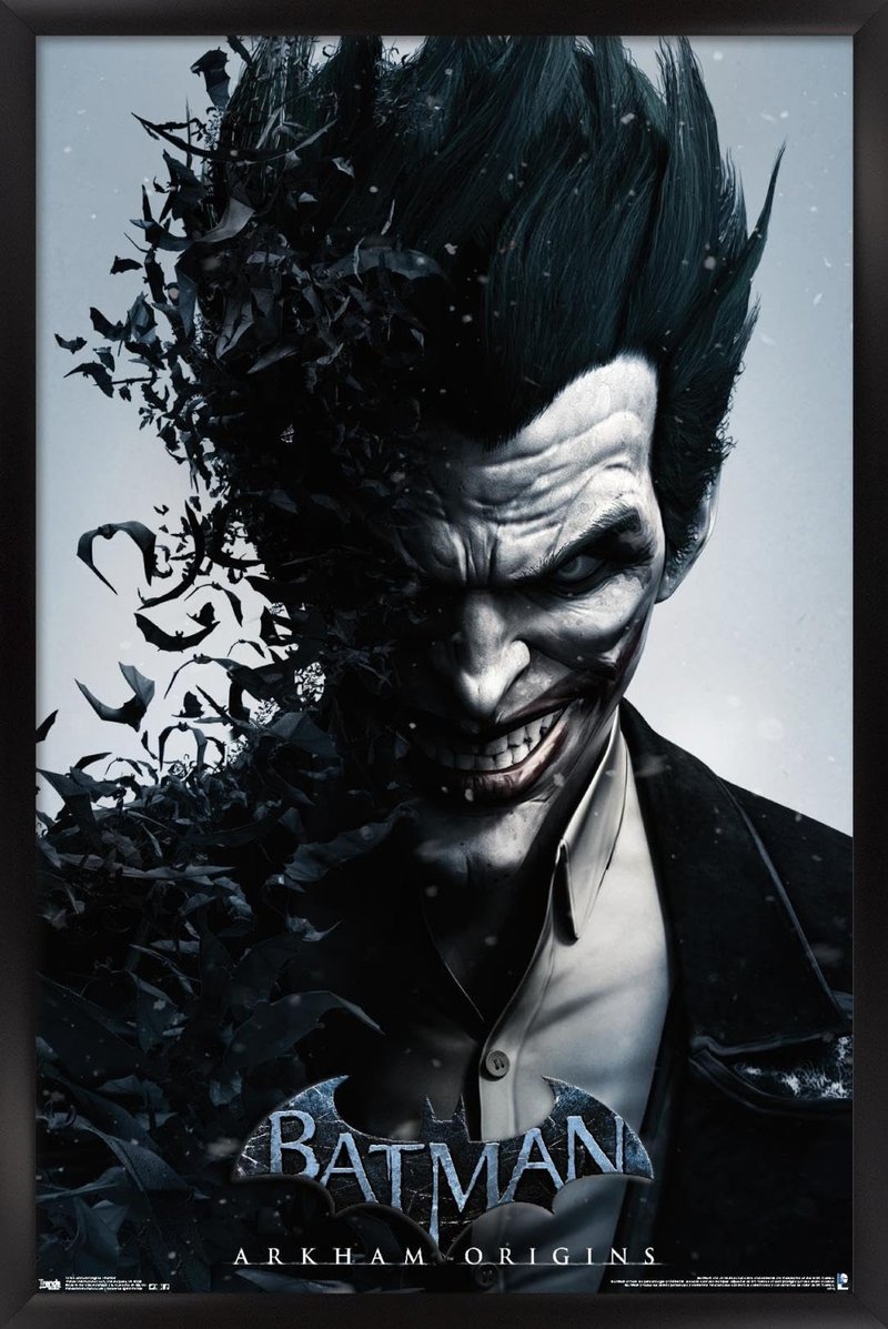 Trends International DC Comics VIdeo Game - Arkham Origins - Portrait Wall Poster, 14.725" x 22.375", Black Framed Version