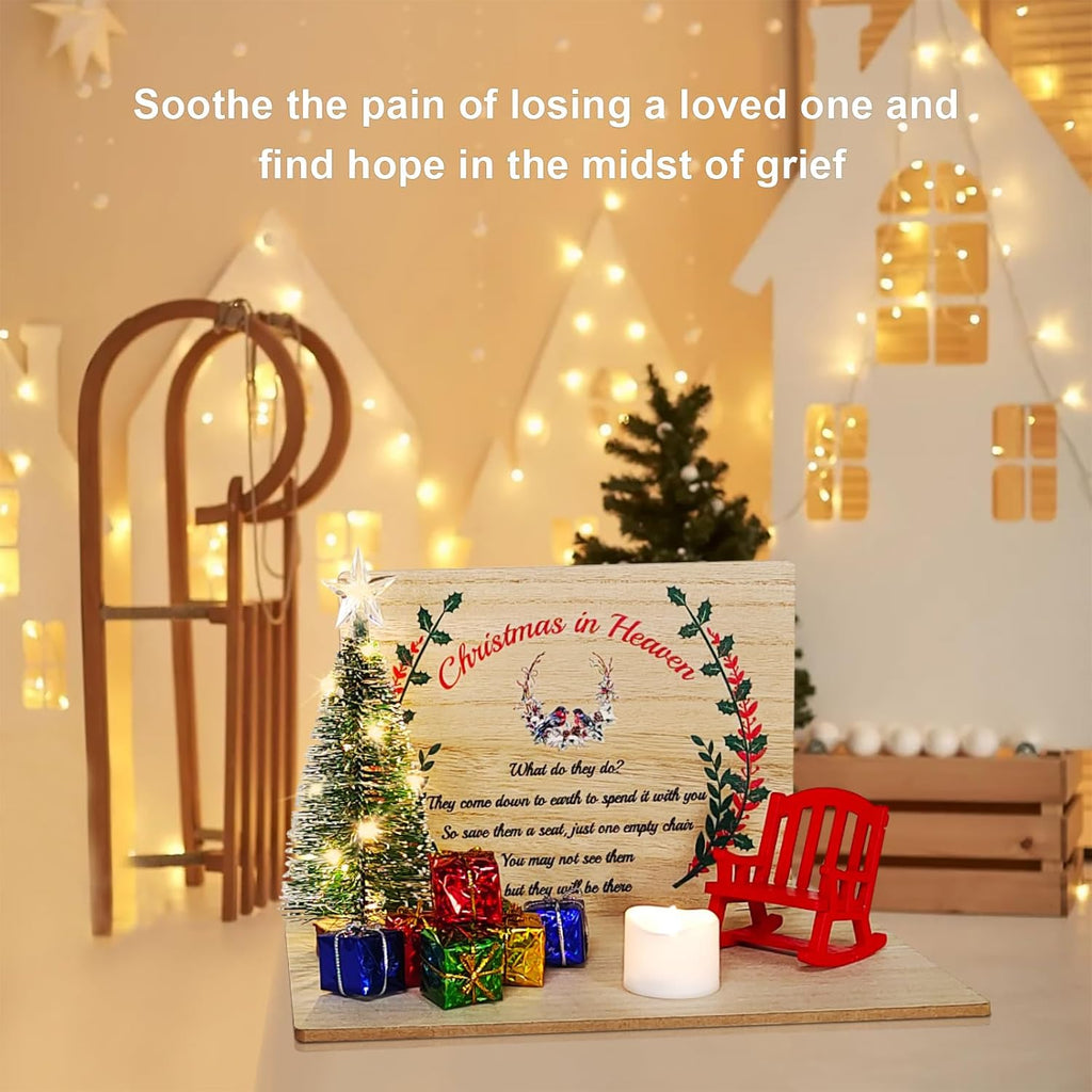Regine Switzerland Christmas Memorial Chair Ornament - Rocking Chair Candle Holder Gift for Loved Ones
