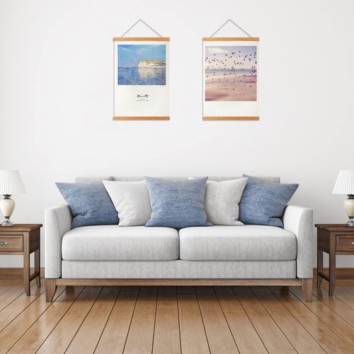 FALAMON Magnetic Poster Hanger Frame - Teak Wood | Versatile 20x20 to 20x30 for Art & Photos
