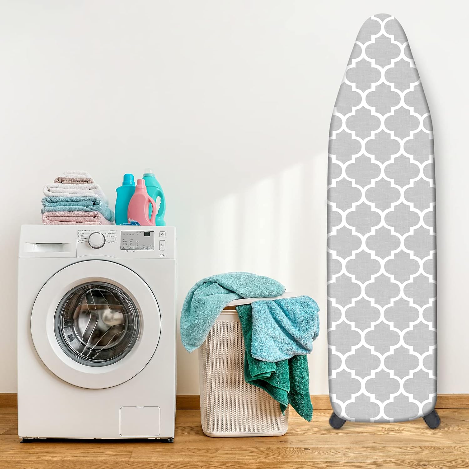 Regine Switzerland Ironing Board Cover - Extra Thick 4-Layer Standard Size 15" x 54" | Scorch & Stain Resistant with Elastic Edge