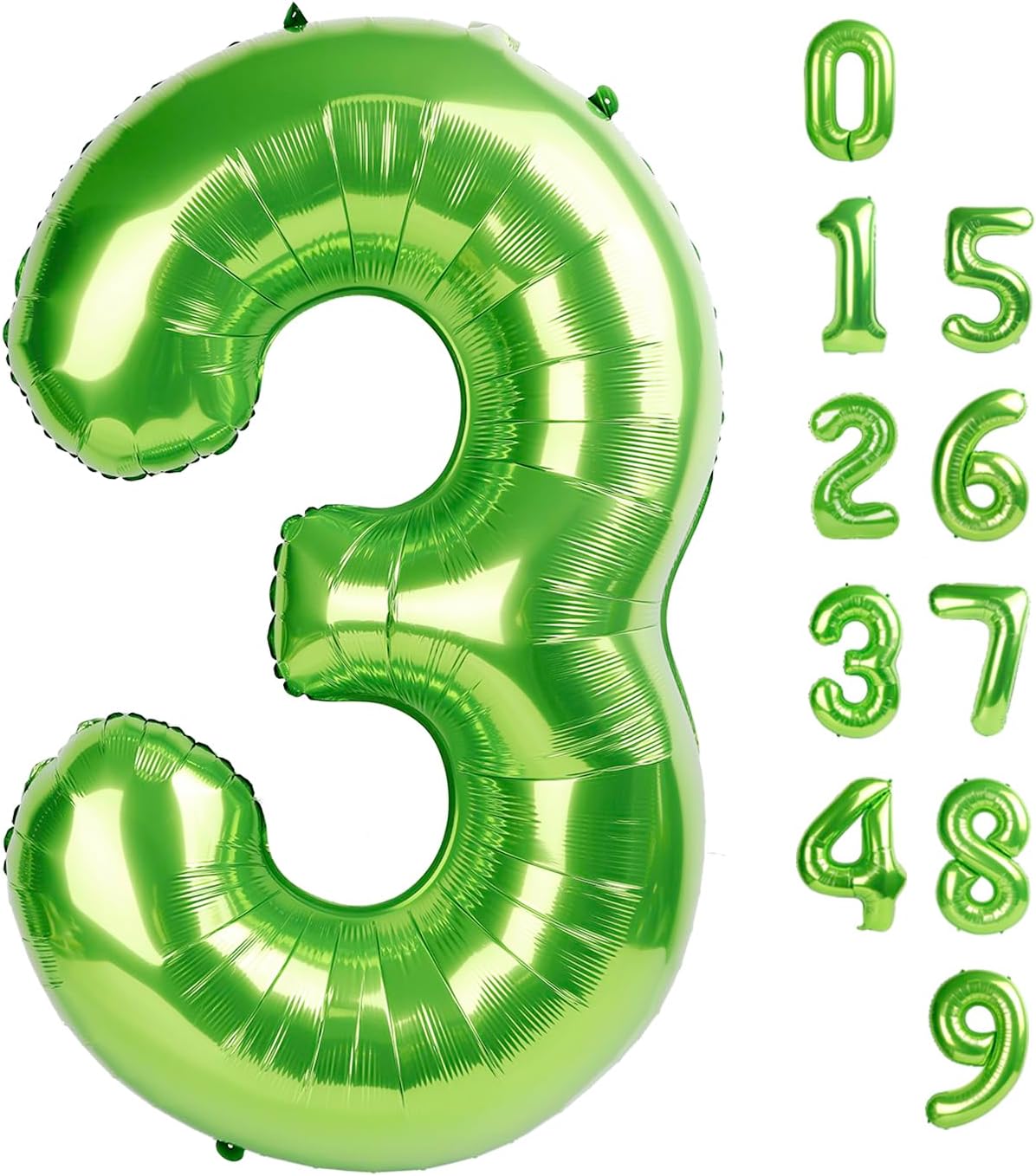 Numbers Balloon - 40 Inch Light Green 3 Balloon for Birthday Party Decor | Perfect for Three-Year-Old Celebrations