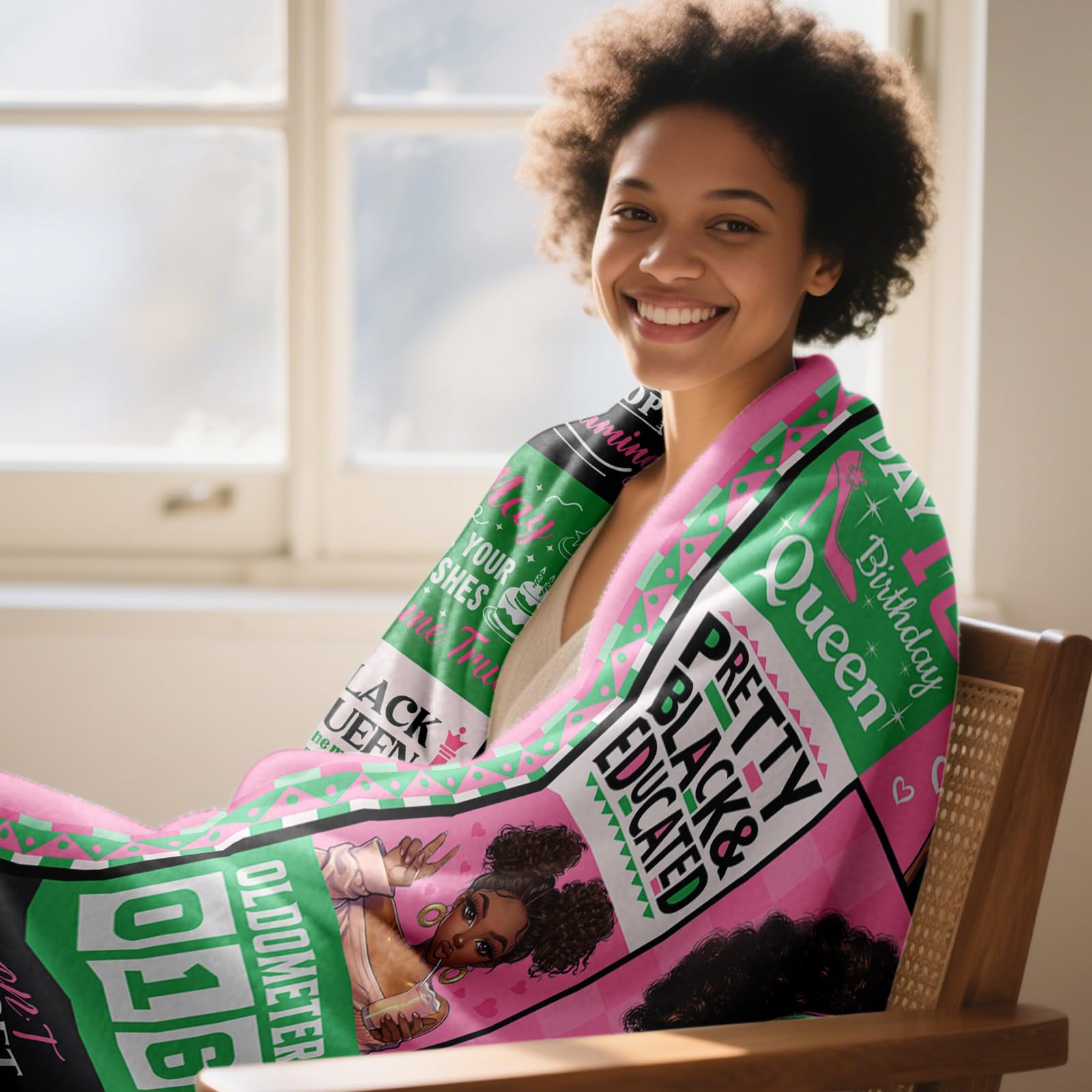 African American Sweet 16 Gifts for Girls, 16th Birthday Gifts for Black Girls, 16 Year Old Girl Birthday Gift Ideas, 16th Bday Decorations, Bday Presents for 16 Year Old Blanket 50"X60"