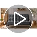 Extra Thick Fitted Futon Mattress Cover - Full Size Grey