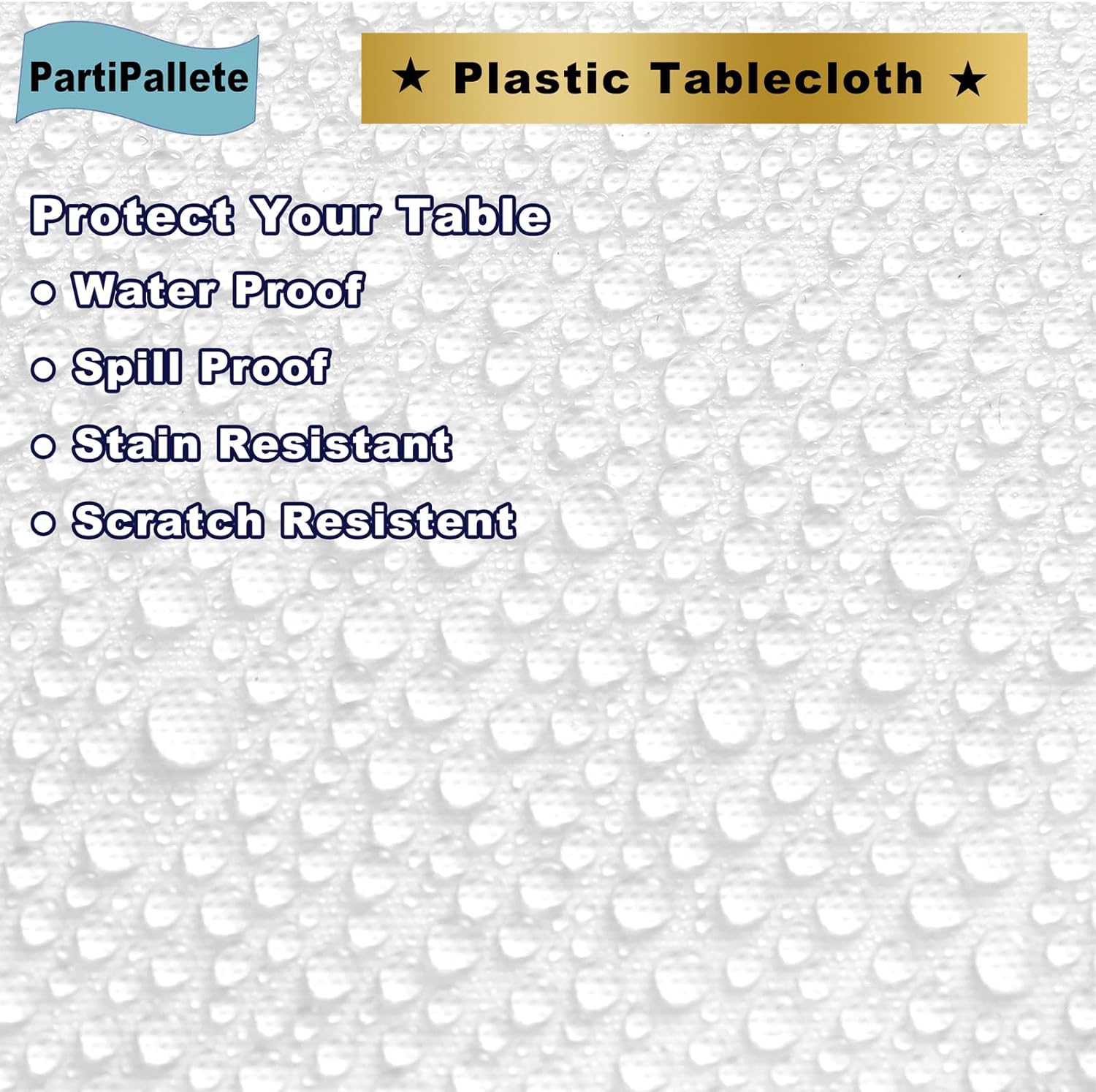 Skiennix Premium Disposable White Tablecloths - 3-Pack 54" x 108" Rectangle Covers for Parties & Events