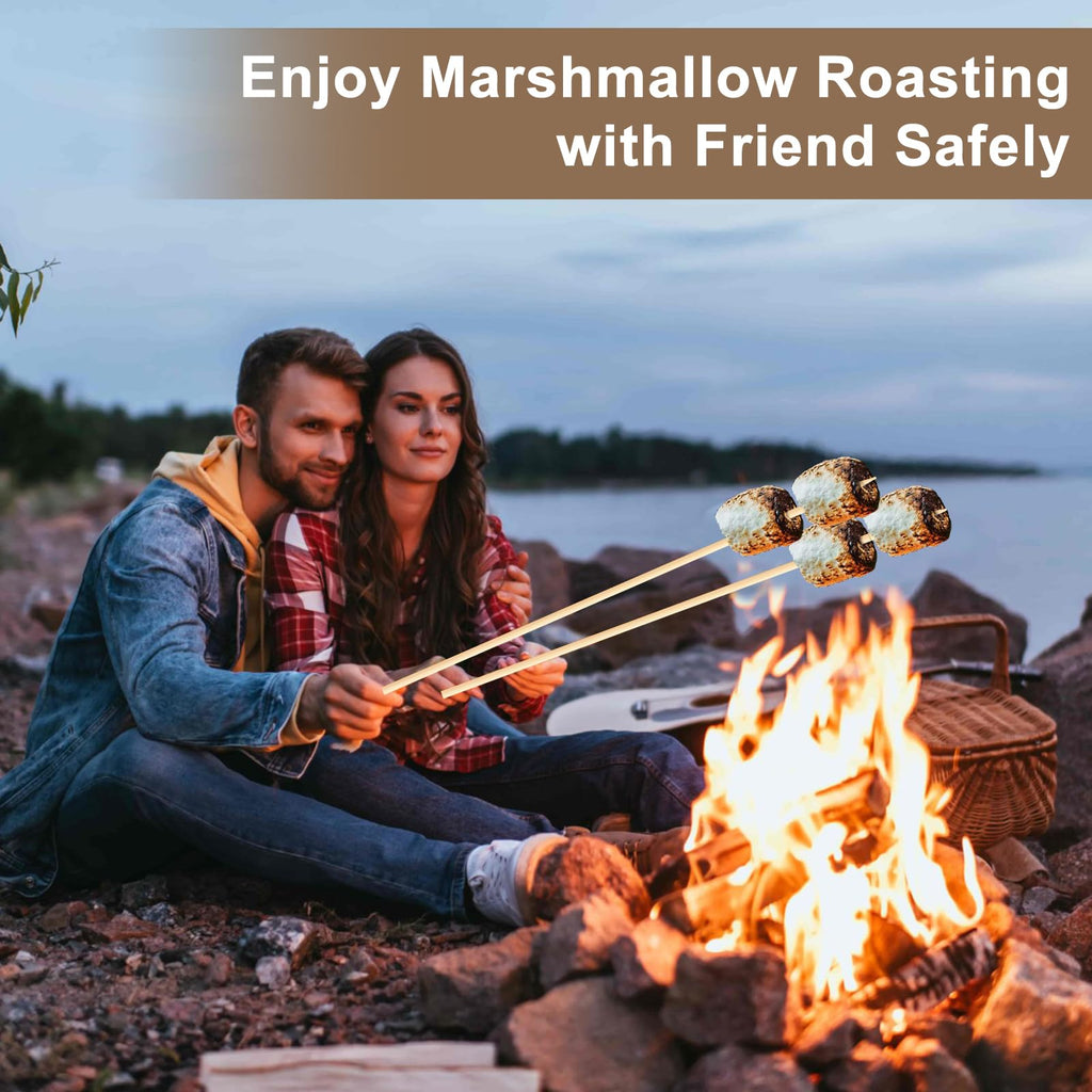 150 Pack Marshmallow Roasting Sticks, 30 Inch Smores Stick Extra Long for Fire Pit, 5mm Thick Bamboo Barbecue Skewers Outdoor for BBQ Kabob Grilling, Campfire, Hotdog, Plant Support