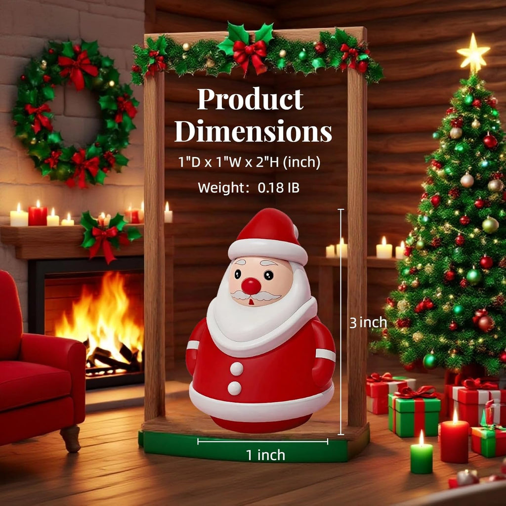 Skiennix Mini Santa Claus Decor - Adorable 3D Christmas Figurines for Holiday Cheer | Perfect for Coffee Tables & Mantels