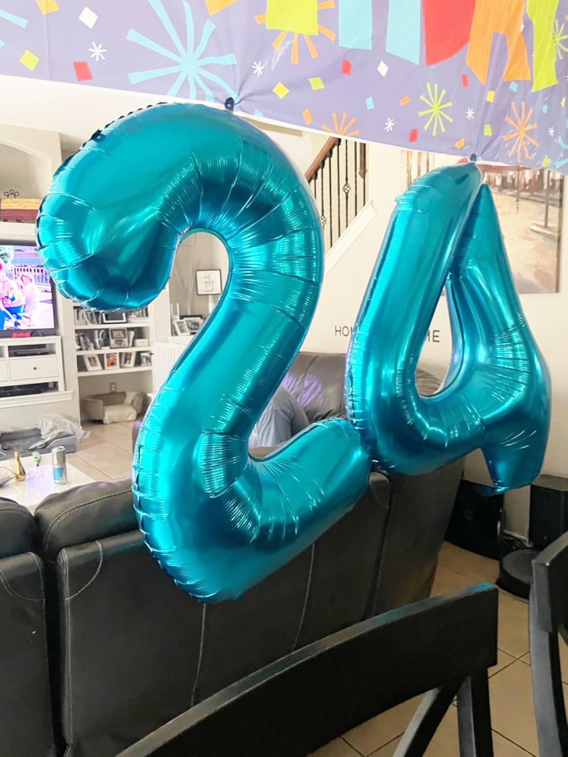 Numbers Balloon - 40 Inch Large Light Blue Balloon for 3rd Birthday Decor | Perfect for Celebrations