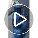24-Inch LED Water Fountain - Ceramic-Look Resin Waterfall for Indoor Outdoor
